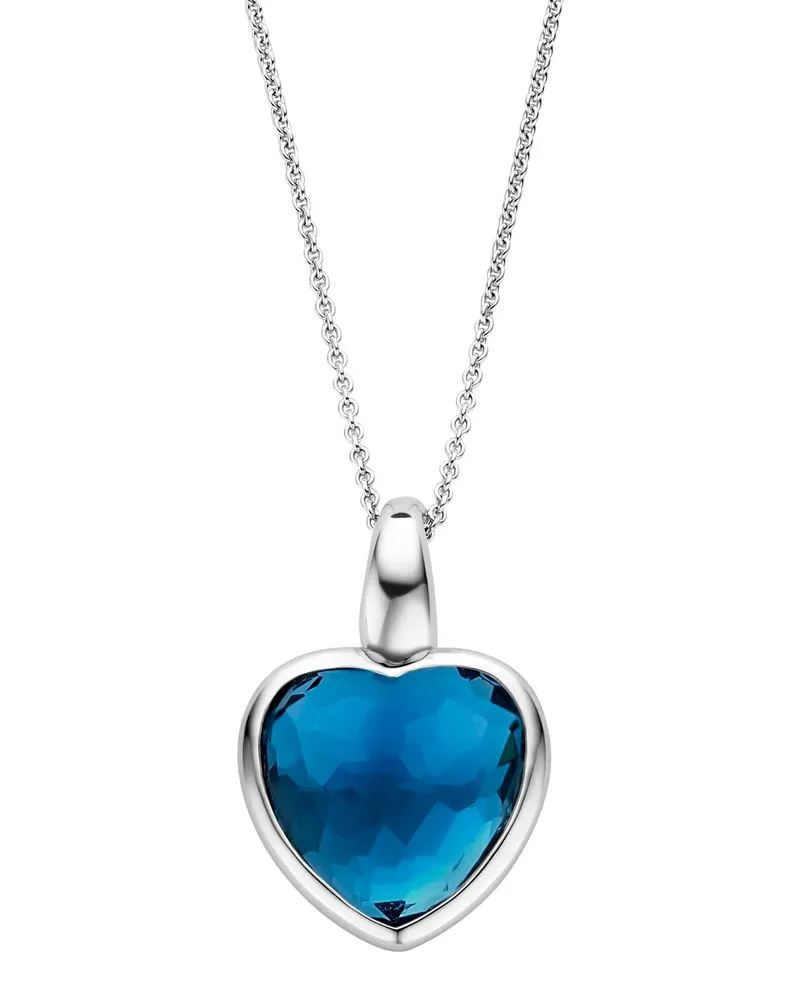 ti sento milano Halsketten 925er Sterlingsilber Halskette blue Blau