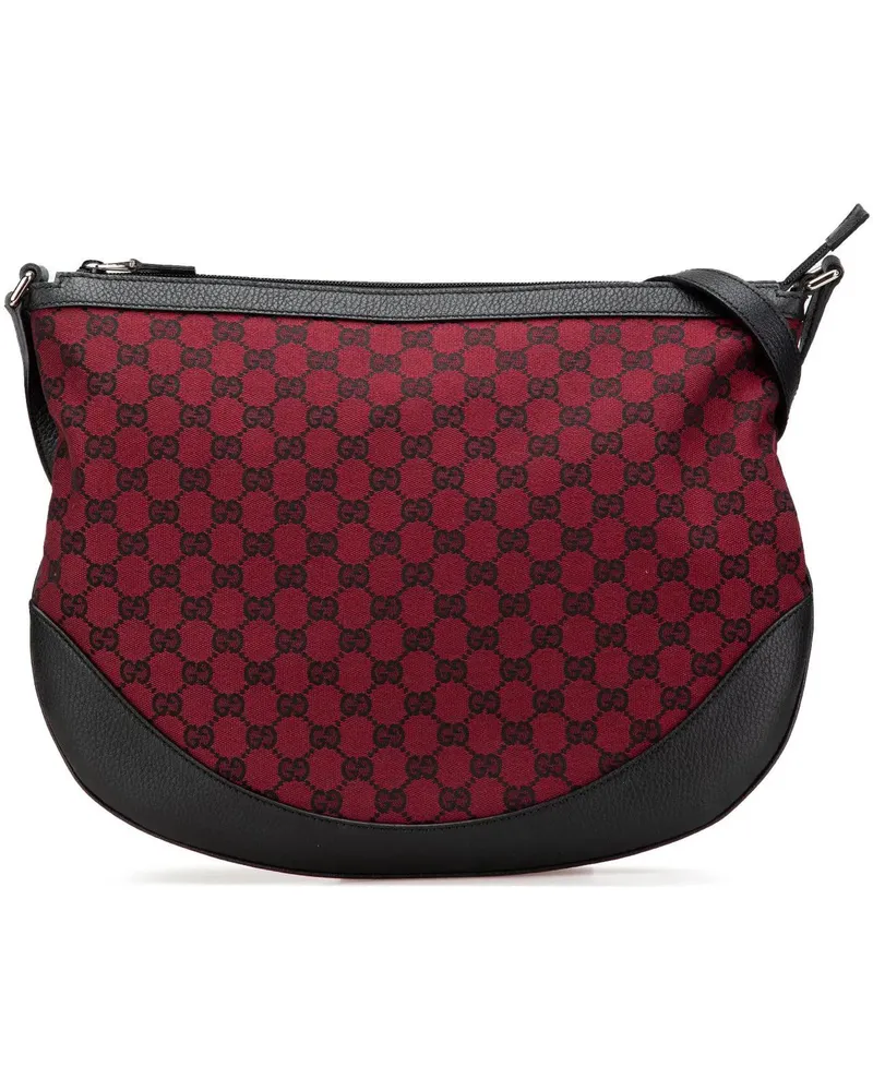 Gucci Hobo Bags 2000-2015 GG Canvas Crossbody rot Rot