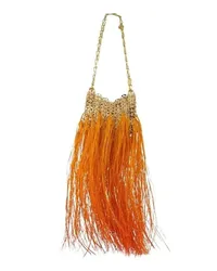 Paco Rabanne Shopper Gradient Fringes Bag - Raphia - Orange Orange