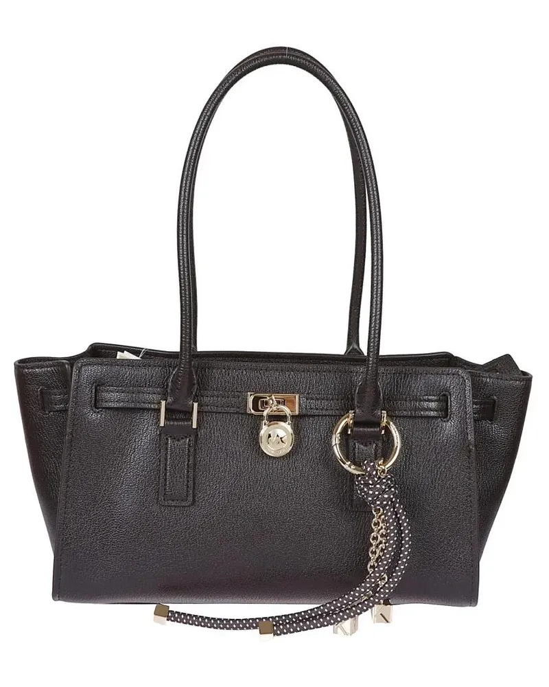 Michael Kors Shopper & Totes Hamilton Chocolate Hammered Leather Shoulder Bag braun Braun