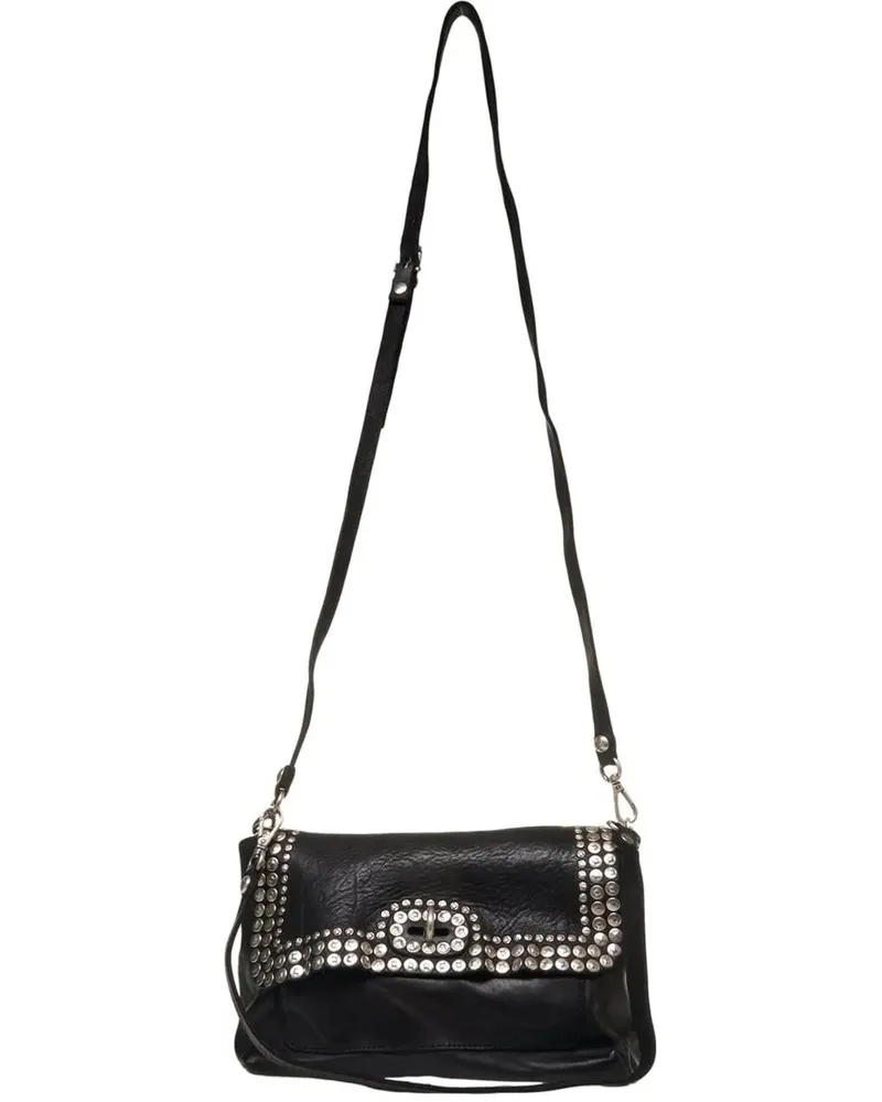 Campomaggi Hobo Bags Shoulder bag with stud details schwarz Schwarz