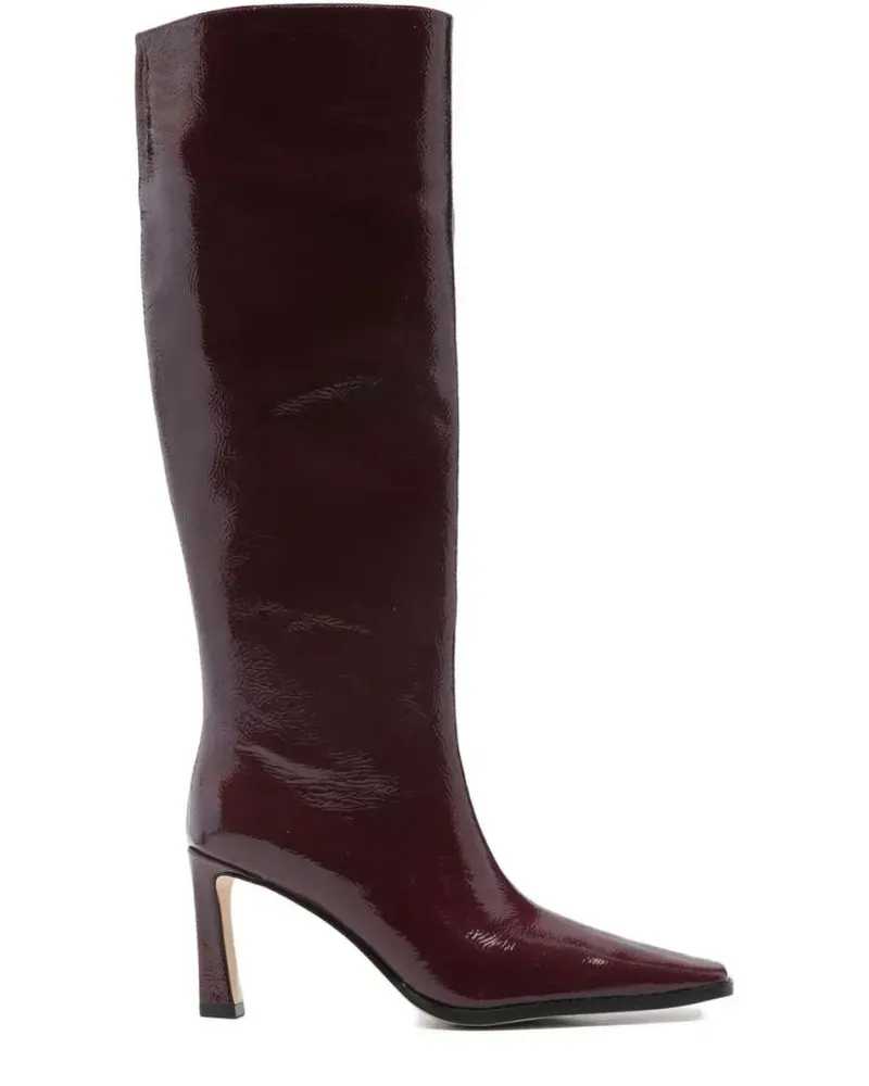 Michael Kors Stiefel Mid-Calf Red Calfskin Ankle Boots schwarz Schwarz