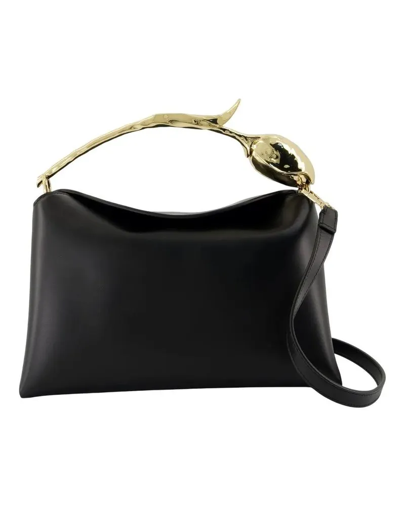 Erdem Hobo Bags Medium Bloom Handbag With Sculptural Gold-Tone Han schwarz Schwarz