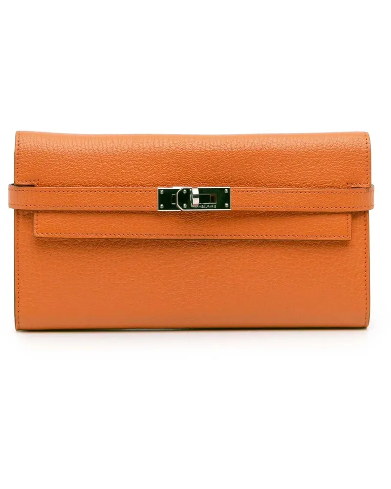 Hermès Portemonnaie Chevre Mysore Kelly Longue Wallet orange Orange