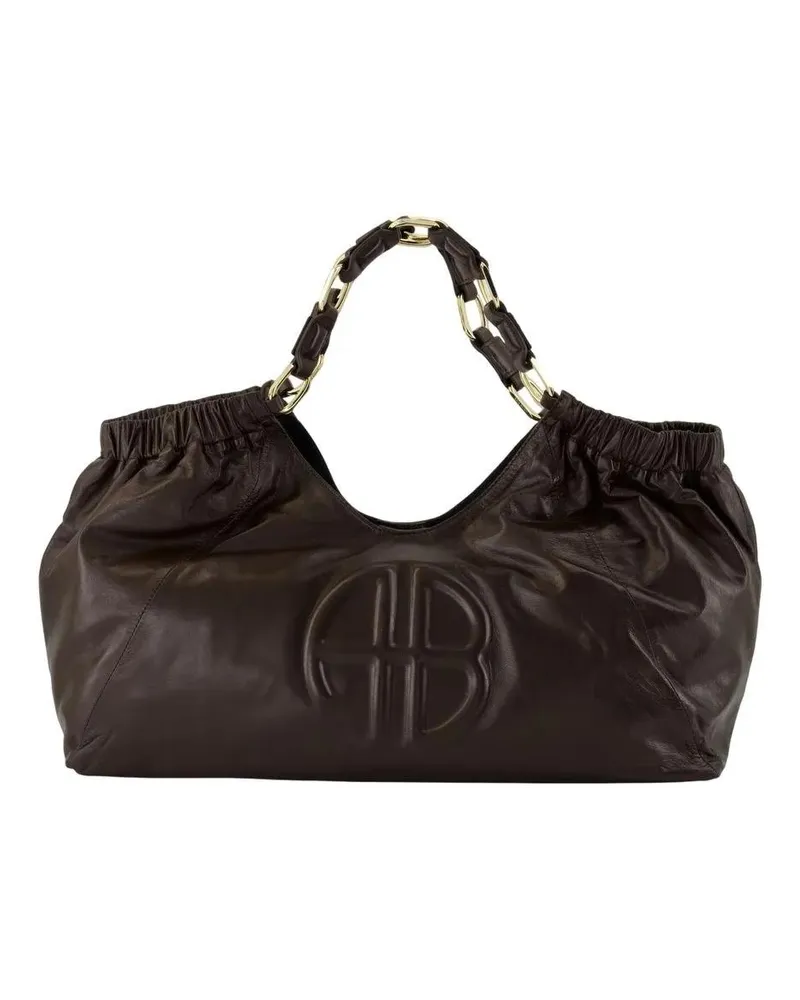 Anine Bing Shopper & Totes Medium Shopper Bag With Gathered Top Edge schwarz Schwarz