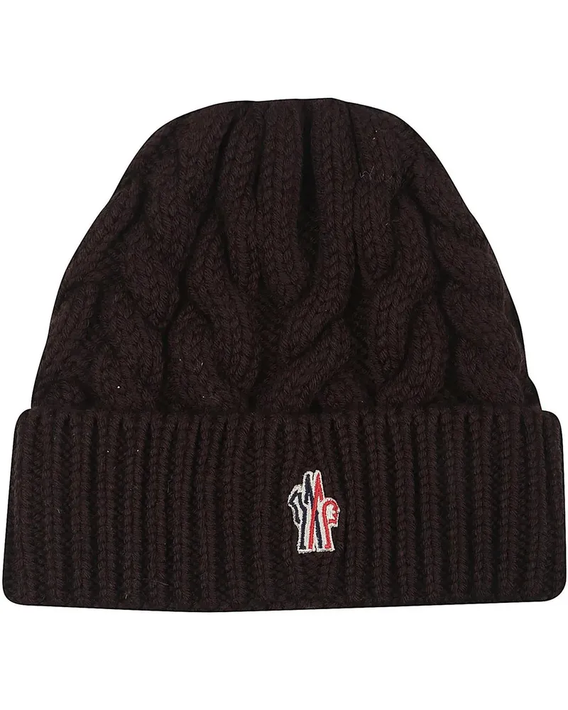 Moncler Caps & Mützen Tricot Beanie Brown braun Braun