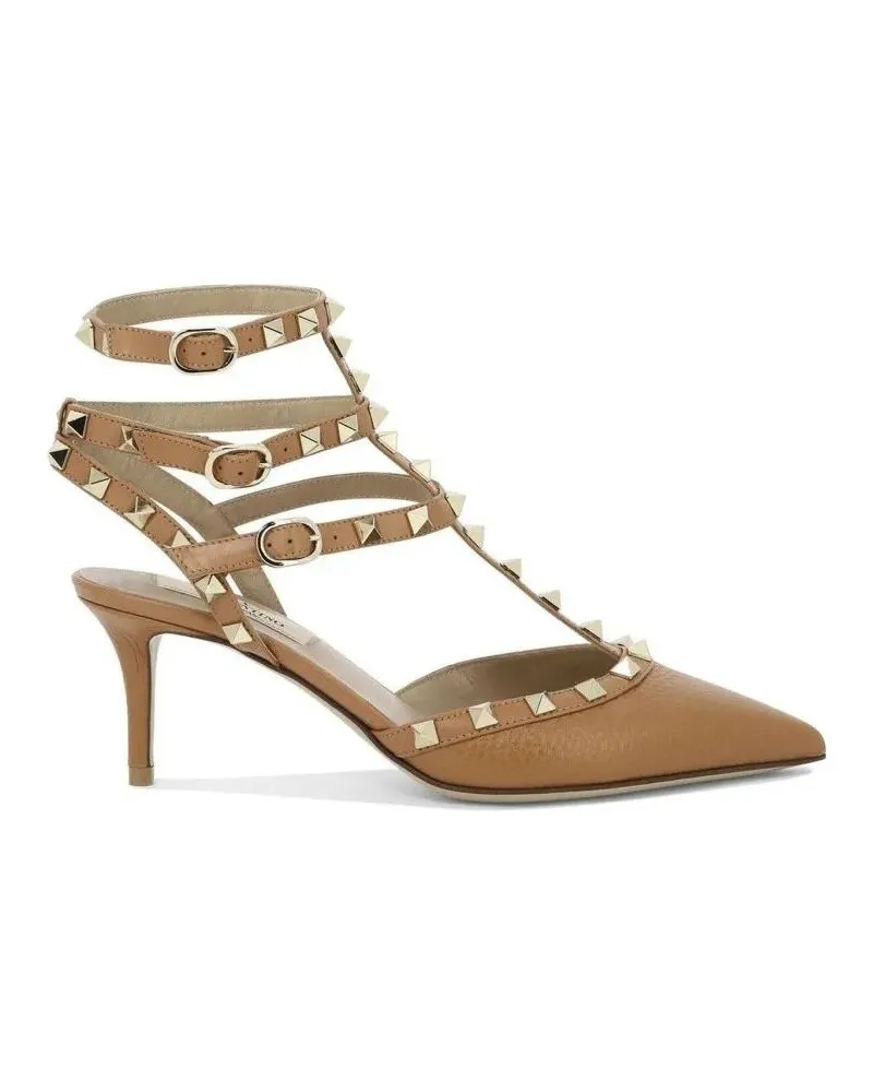 Valentino Garavani Hohe Schuhe Rockstud Pumps braun Braun