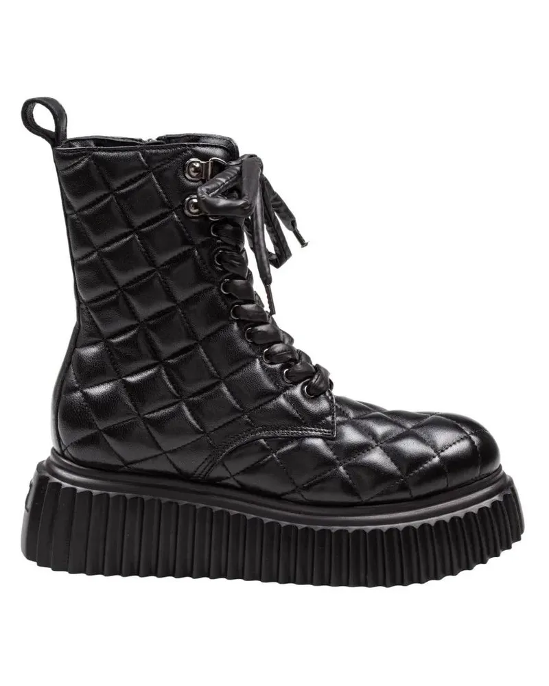 Attilio Giusti Leombruni Stiefel Quilted Leather Softy Lowboot Ankle Boot schwarz Schwarz