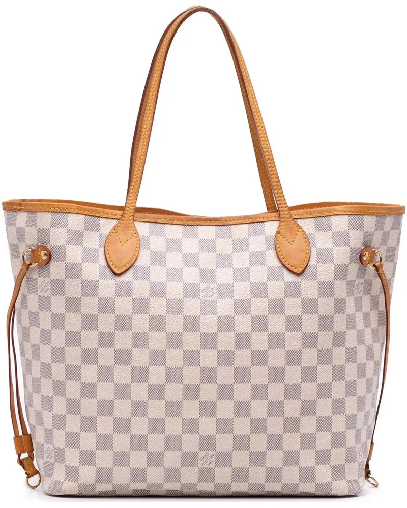 Louis Vuitton Shopper Damier Azur Neverfull MM weiß Weiß