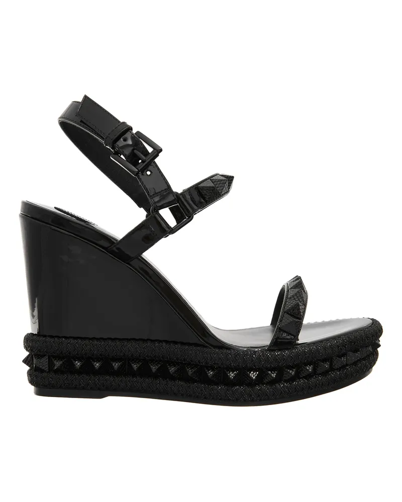 Christian Louboutin Sandalen Pyraclou Espadrilles Cork schwarz Schwarz