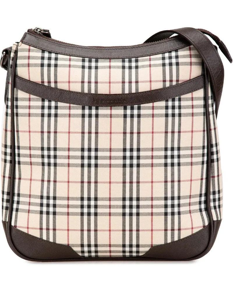 Burberry Hobo Bags House Check Canvas Crossbody braun Braun