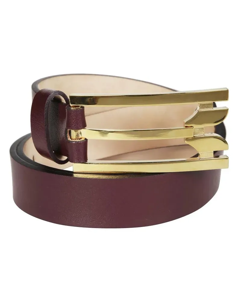 Victoria Beckham Gürtel Matte Finish Minimalist Belt With Rectangular Buck braun Braun