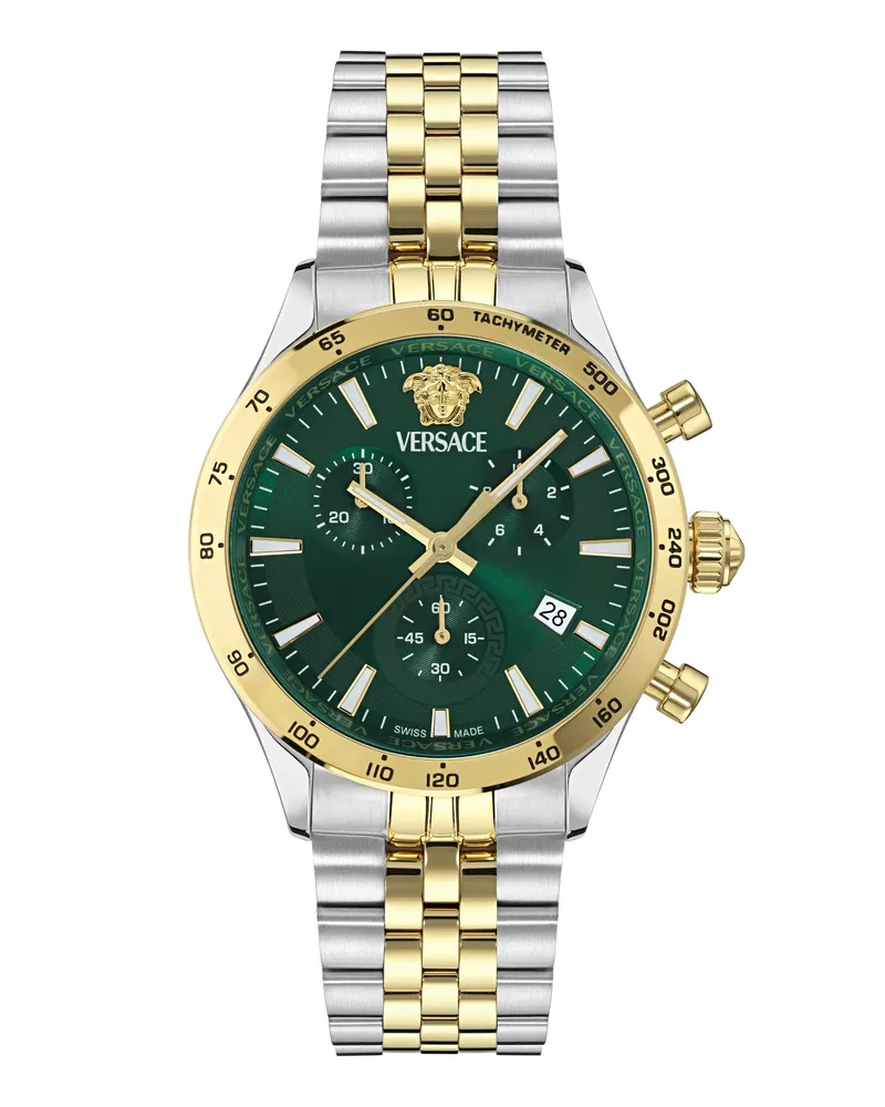 Versace Uhren Quartz Chronograph Watch Hell.chr Petite Spec. (Wc green Grün