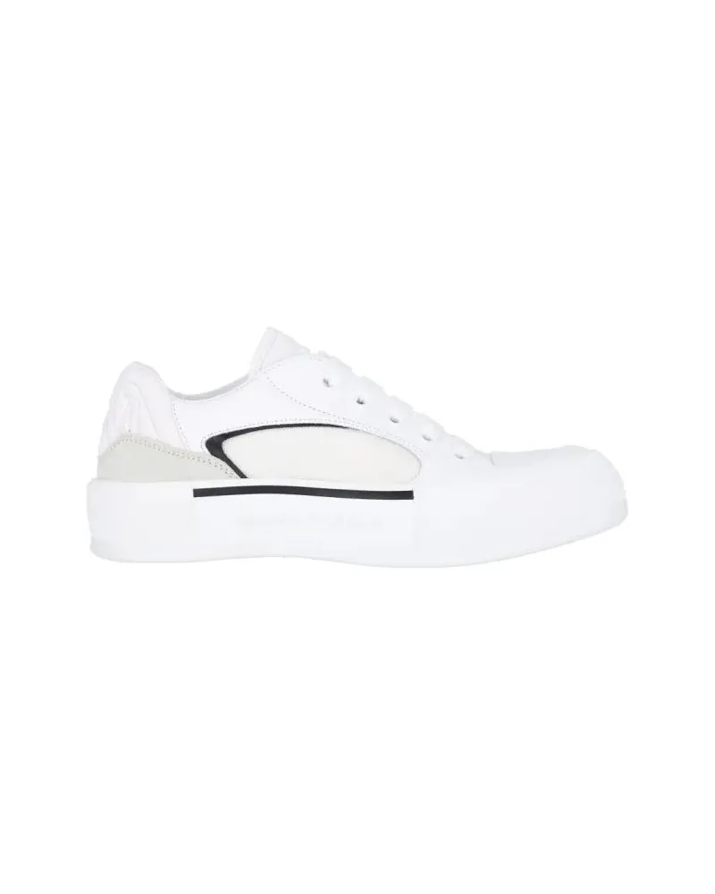 Alexander McQueen Low-Top Sneaker Plimsoll' Skate Sneakers – White weiß Weiß