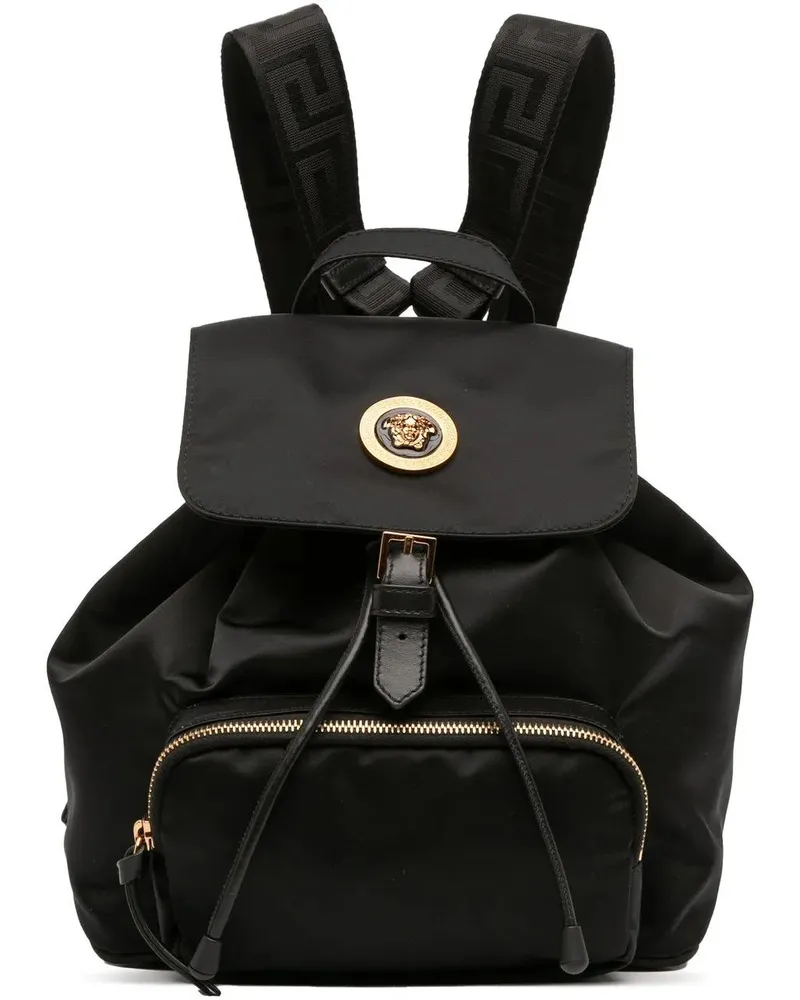 Versace Rucksäcke Nylon Medusa Backpack schwarz Schwarz