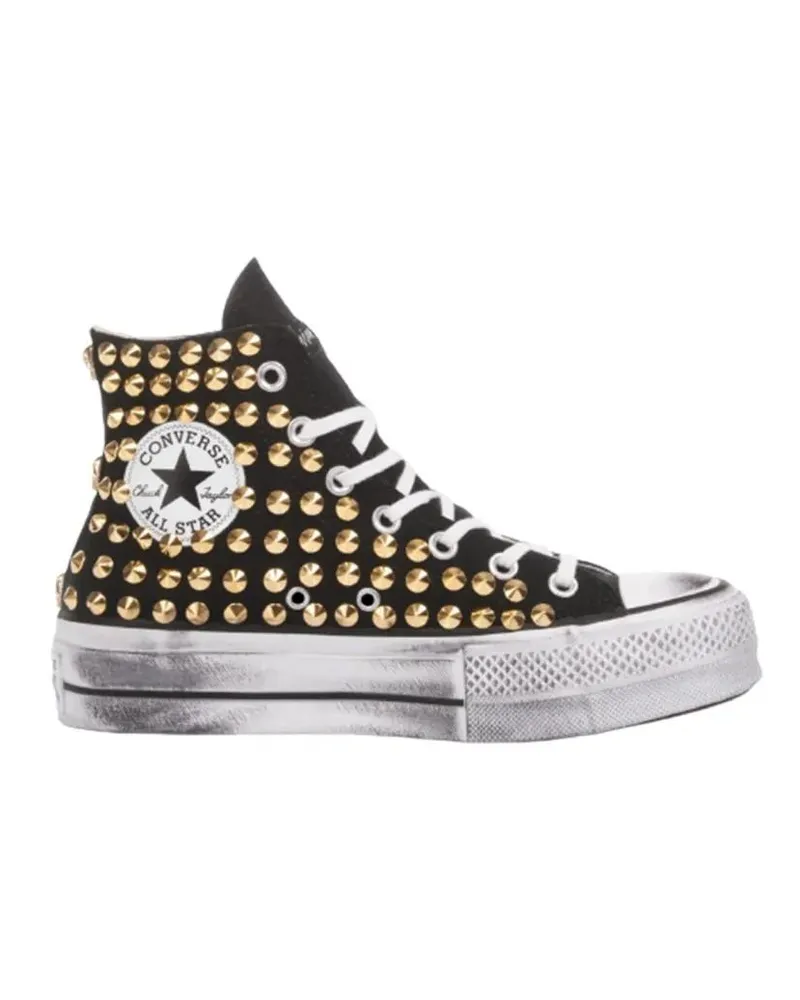 Converse Low-Top Sneaker Platform Black, Gold grau Grau