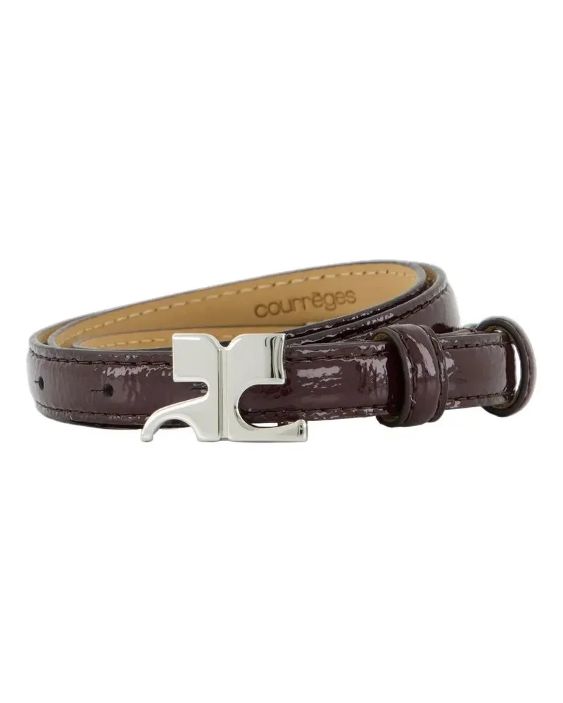 Courrèges Gürtel Ac Belt - Leather - Burgundy braun Braun