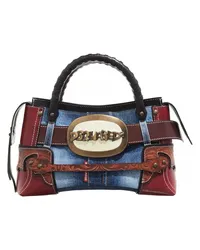 Dsquared2 Satchel Bag Handbag Denim Lavato Blau