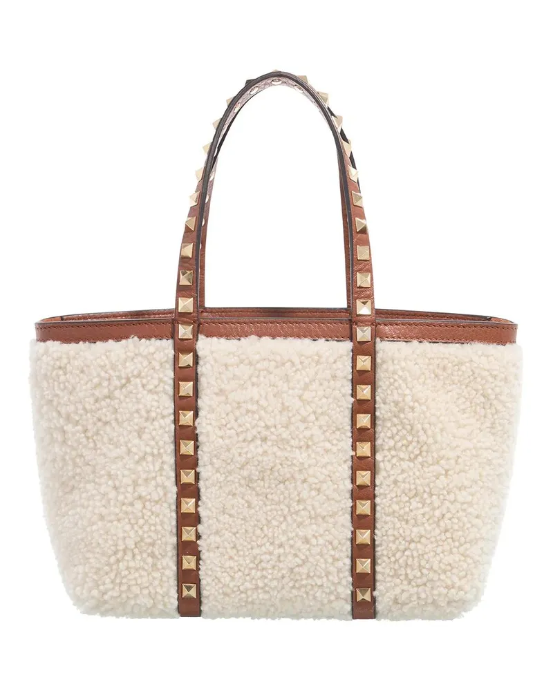 Valentino Garavani Crossbody Bags Rockstud Mini Tote Bag creme Creme