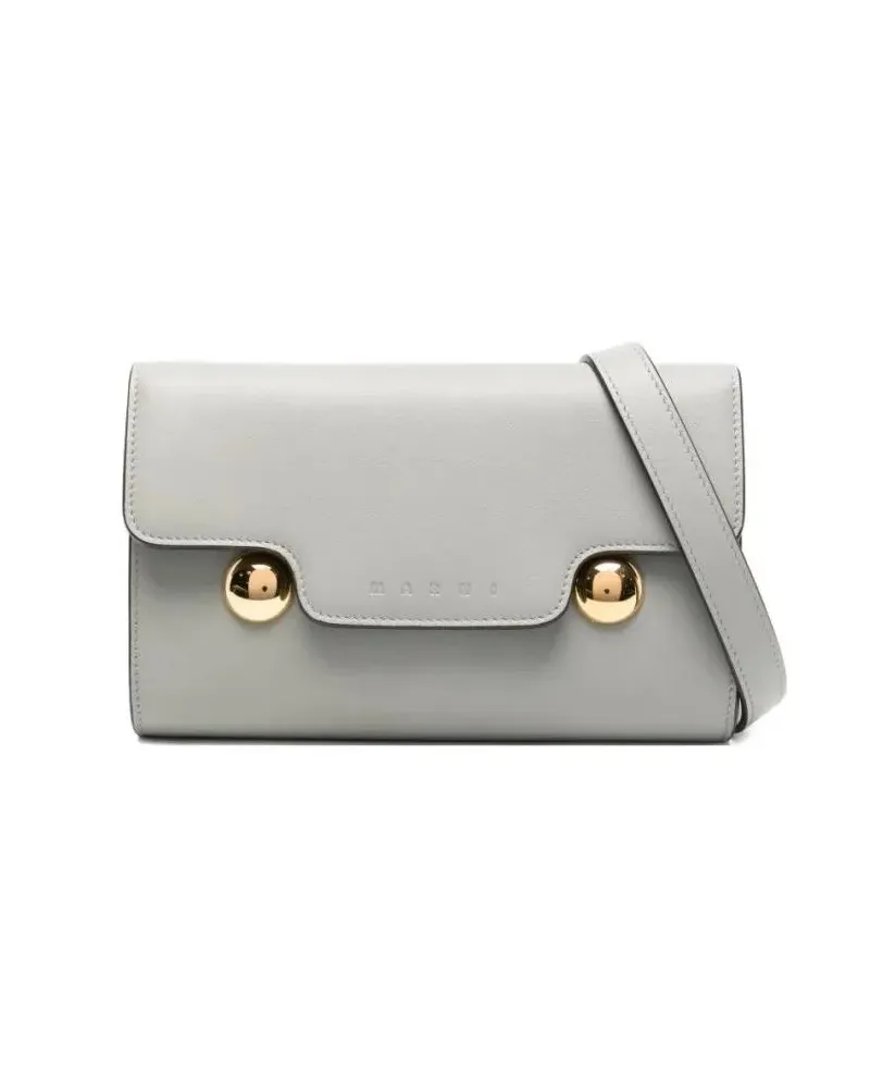 Marni Hobo Bags Leather Cossbody Bag grau Grau