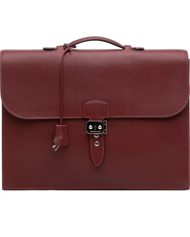 Hermès Crossbody Bags Togo Sac A Depeches 38 rot Rot