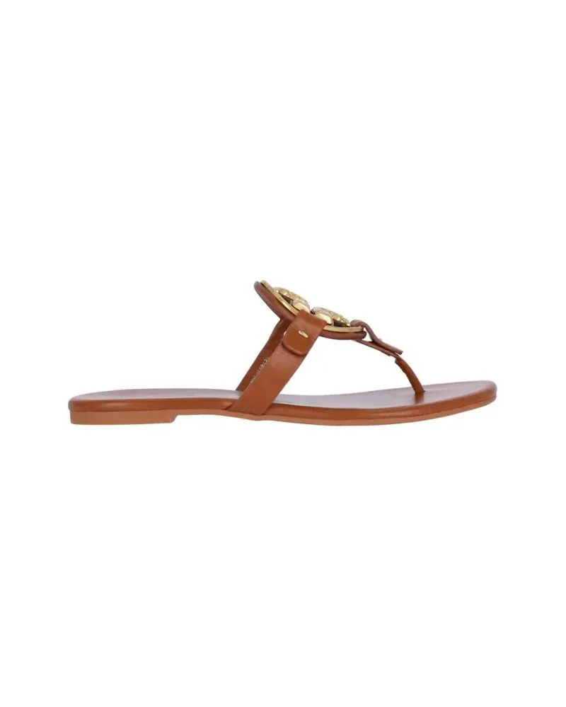 Tory Burch Sandalen Miller' Brown Nappa Sandals – Brown braun Braun