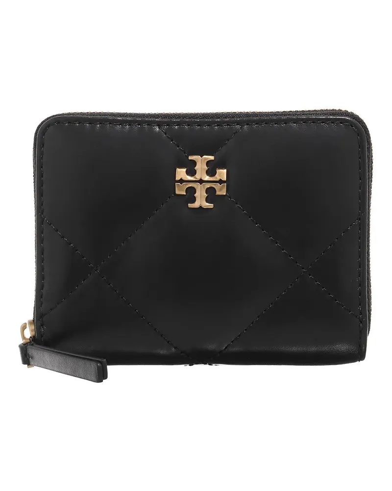 Tory Burch Portemonnaie Kira Diamond Quilt Small Zip Around Wallet schwarz Schwarz
