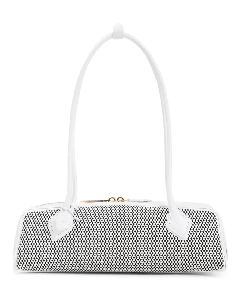 Alaïa Hobo Bags Shoulder Bag With Distinctive Mesh Overlay grau Grau