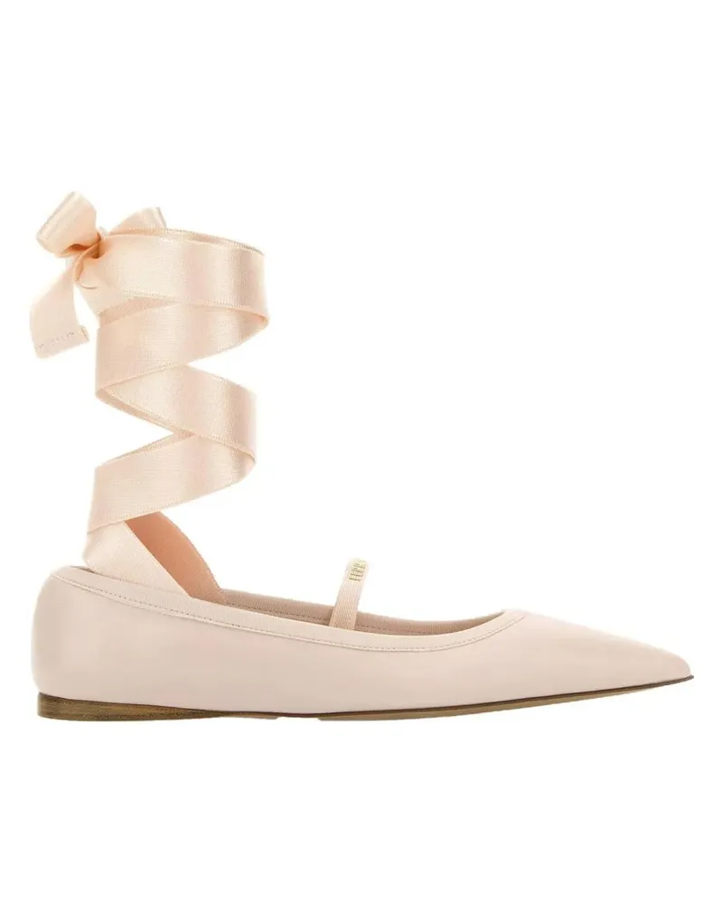 Ferragamo Carice Ballet Shoes In Pink Leather pink Rosa