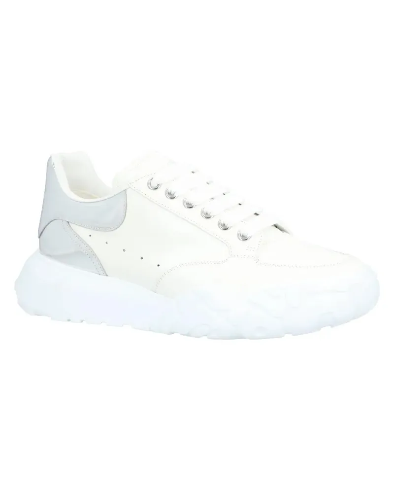 Alexander McQueen Low-Top Sneaker Court Trainer 'White Silver' weiß Weiß