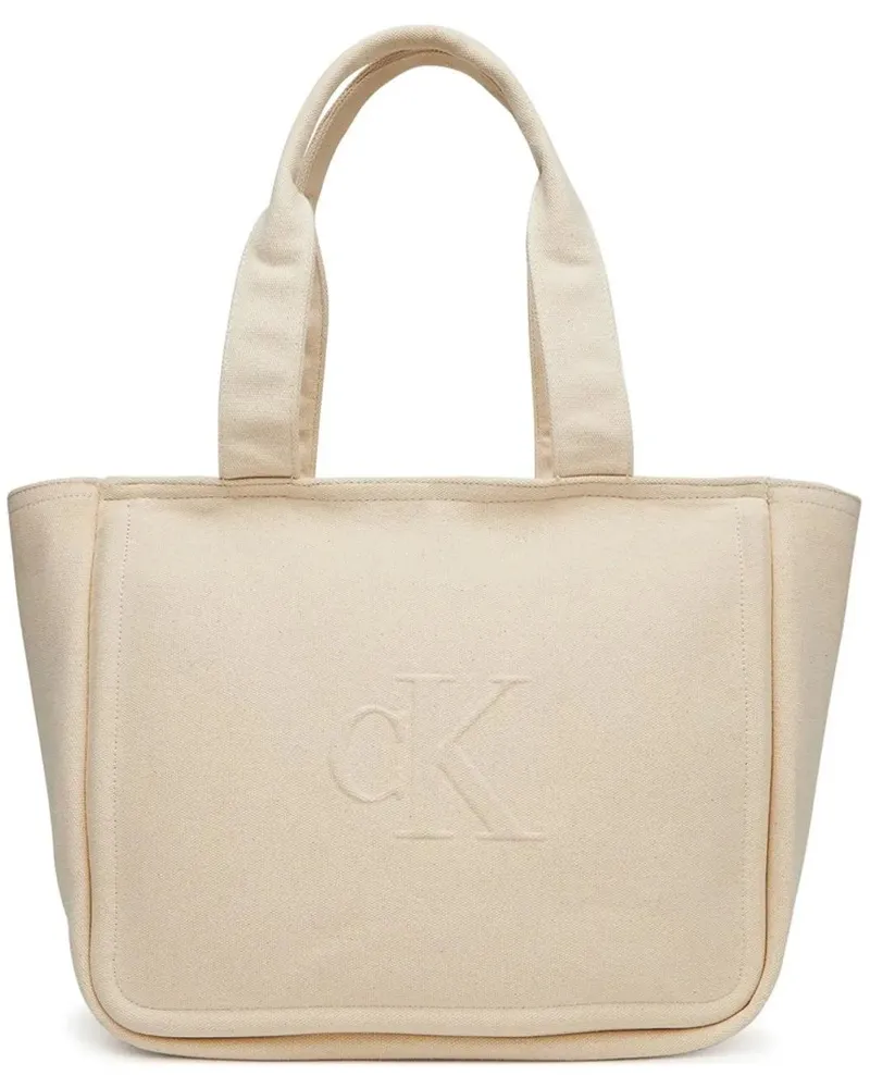 Calvin Klein Crossbody Bags Bags Natural Canvas weiß Weiß