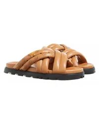 MCM Slipper & Pantoletten Unisex  Col Lthr Flat Sandals Cognacbraun