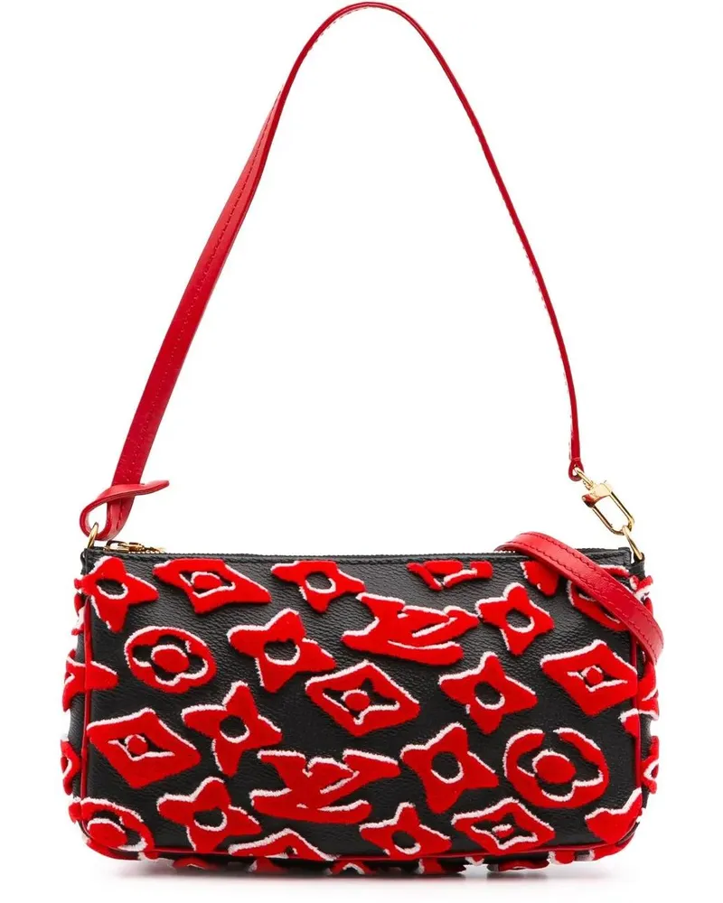 Louis Vuitton Hobo Bags Urs Fischer Monogram Tuffetage Pochette Accessoire rot Rot