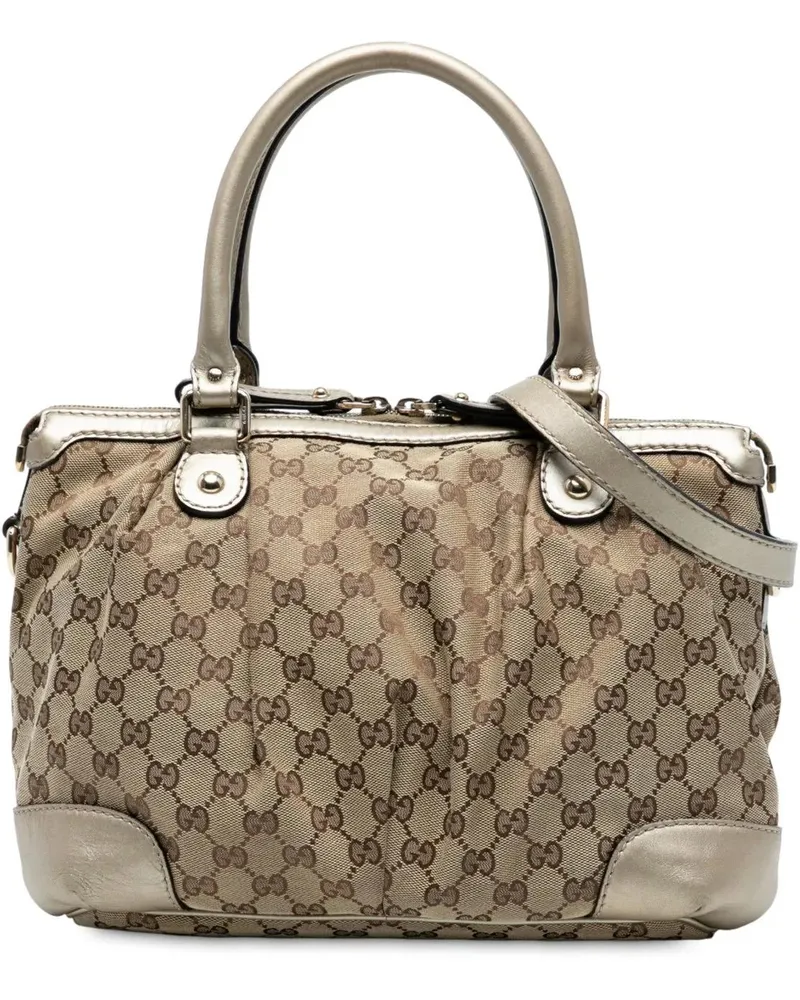 Gucci Hobo Bags GG Canvas Sukey Satchel braun Braun