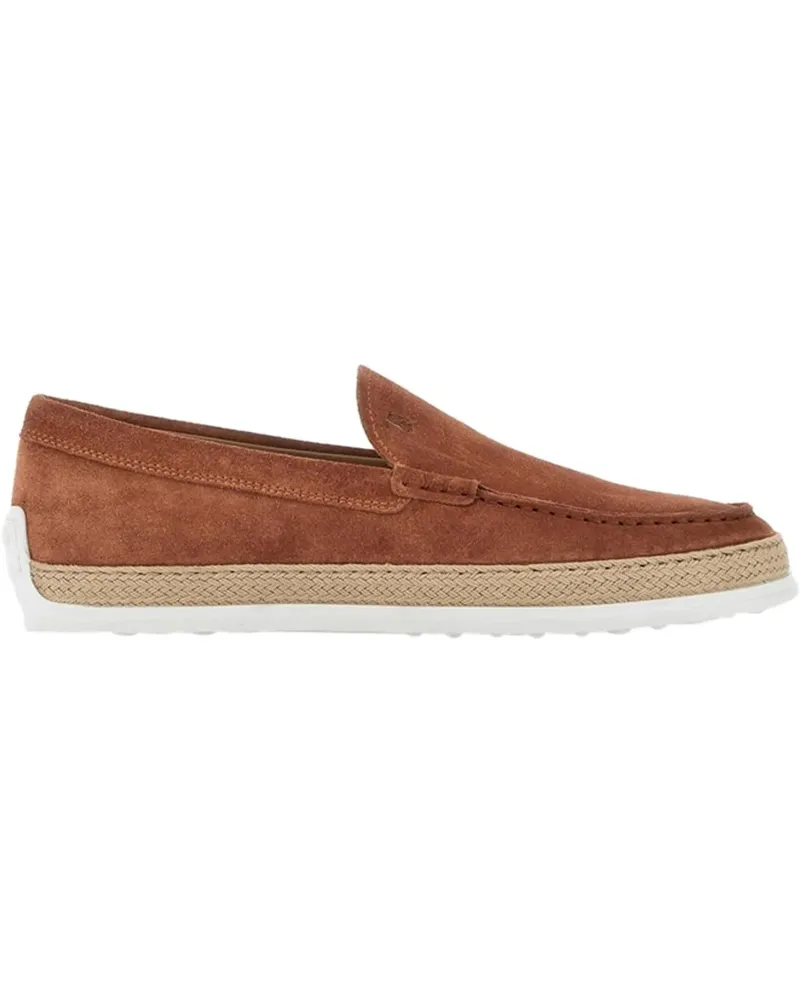 TOD'S Loafer Flat Shoes Terracotta braun Braun