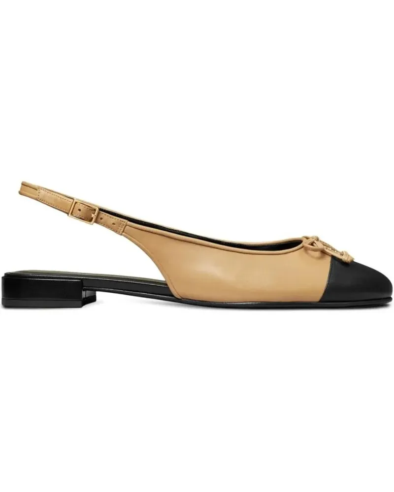 Tory Burch Slingback Flat Shoes With Pointed Toe beige Beige