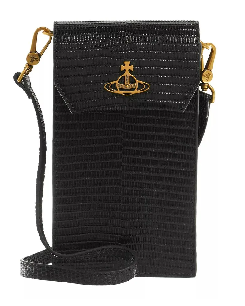 Vivienne Westwood Handyhüllen Lizard Phone Bag Schwarz