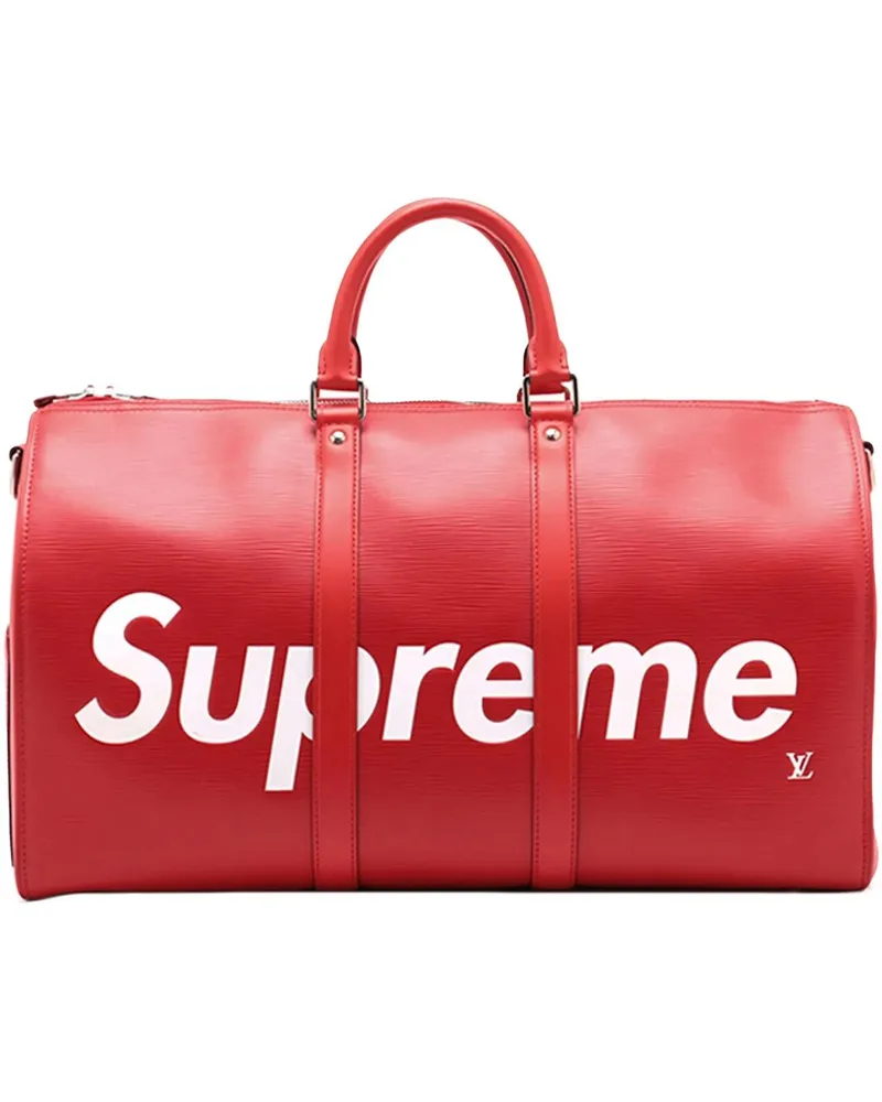 Louis Vuitton Weekender Supreme Epi Keepall Bandouliere 45 rot Rot