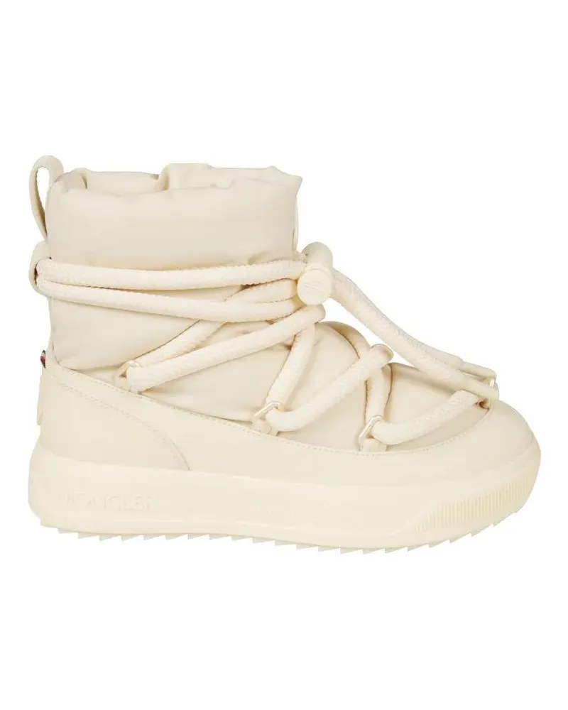 Moncler Stiefel Classic White Boots With Rounded Toe beige Beige