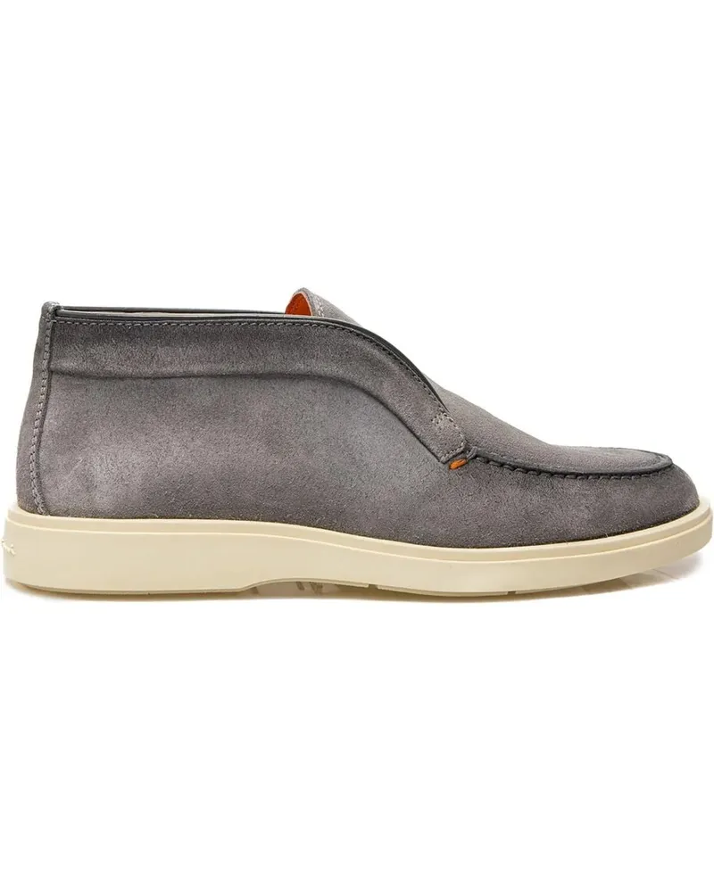 Santoni Loafer Half Hoge Instapper Grijs Grau