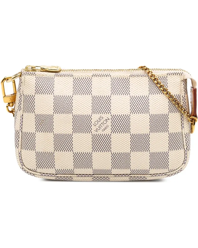 Louis Vuitton Crossbody Bags 2020 Damier Azur Mini Pochette Accessoires weiß Weiß