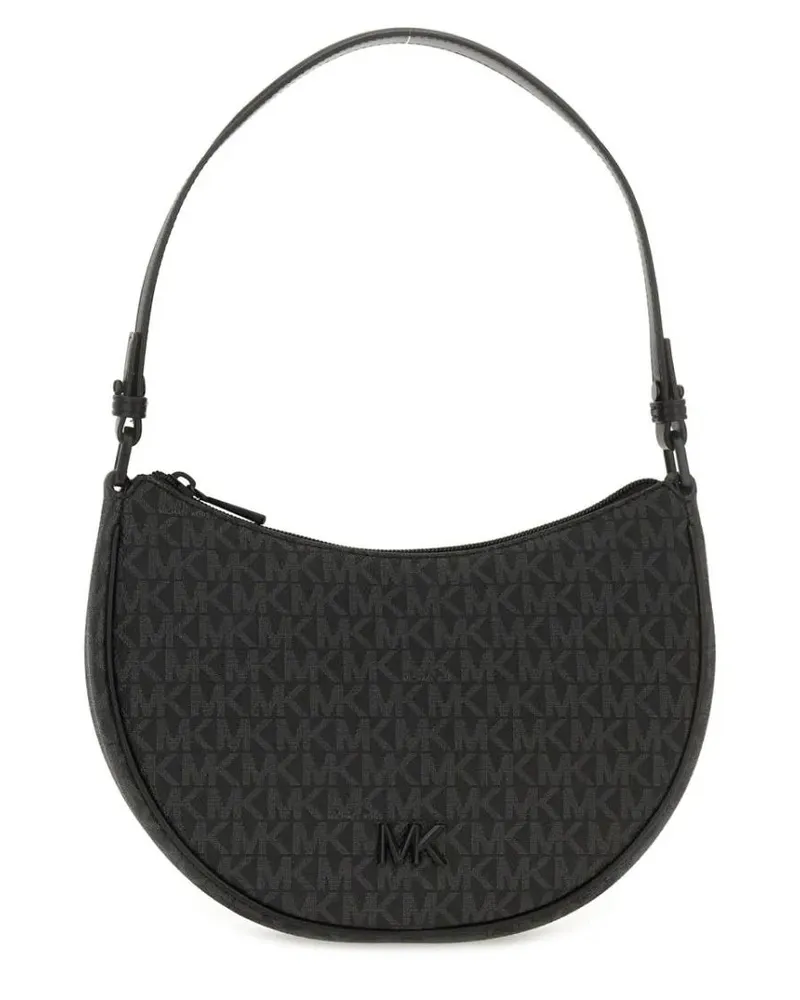 Michael Kors Hobo Bags Curved Silhouette Shoulder Bag With Monogram Detai schwarz Schwarz