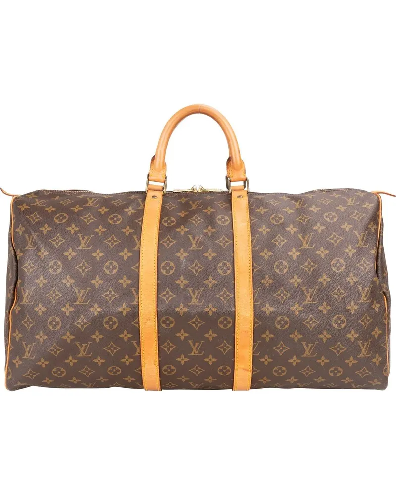 Louis Vuitton Crossbody Bags  Canvas Monogram Keepall 55 braun Braun