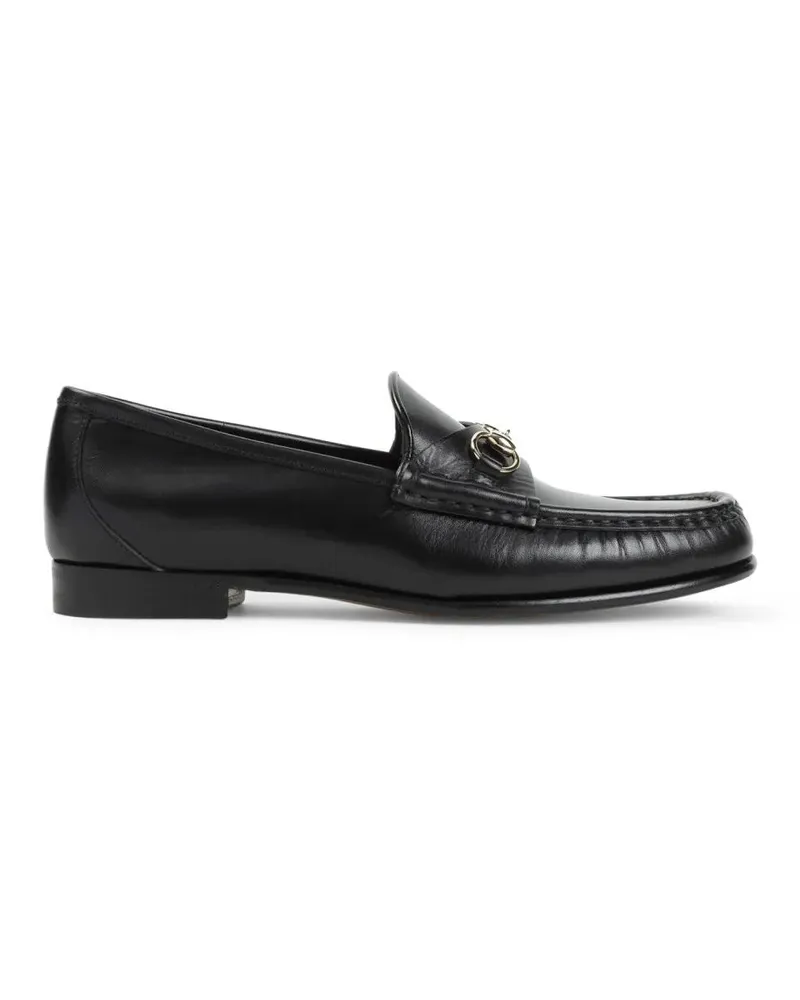 Gucci Black Leather Loafers schwarz Schwarz
