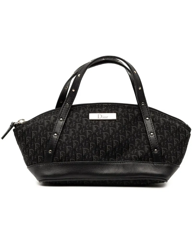 Dior Crossbody Bags Mini Diorissimo Trotter Canvas Street Chic Handbag schwarz Schwarz