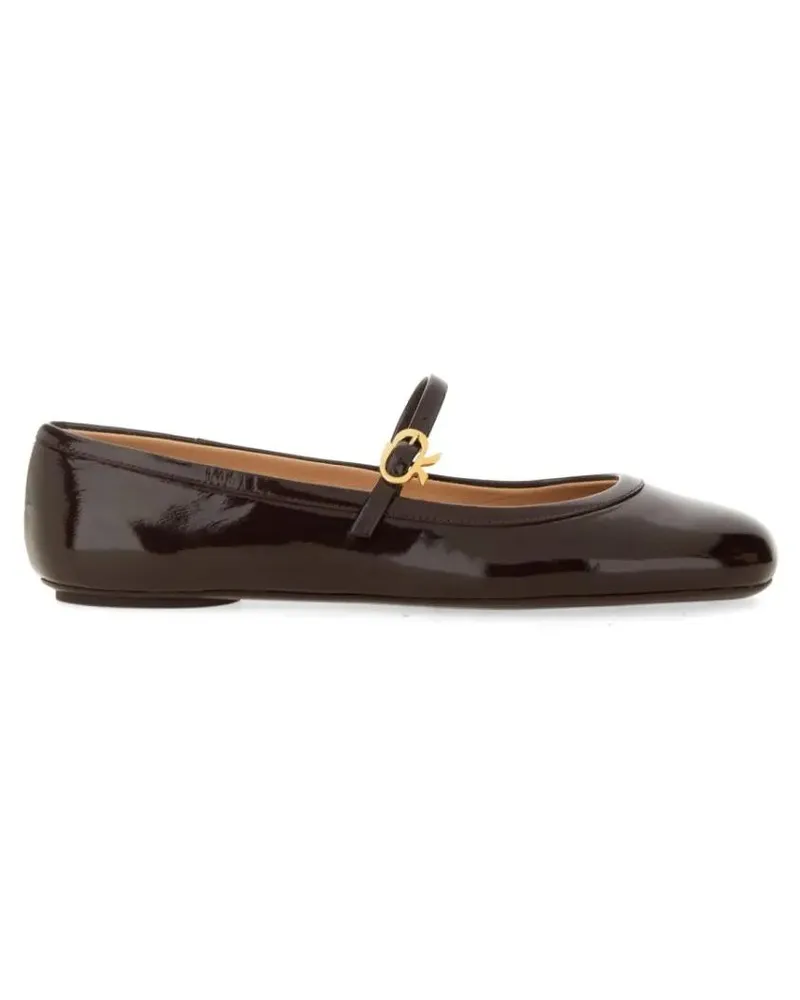 Gianvito Rossi Carla" Dancer Brown Ballet Flats rot Rot