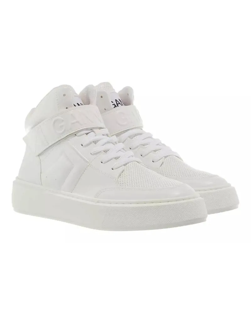 Ganni Sneaker Sporty Mix Cupsole High Top Velcro Sneaker weiß Weiß