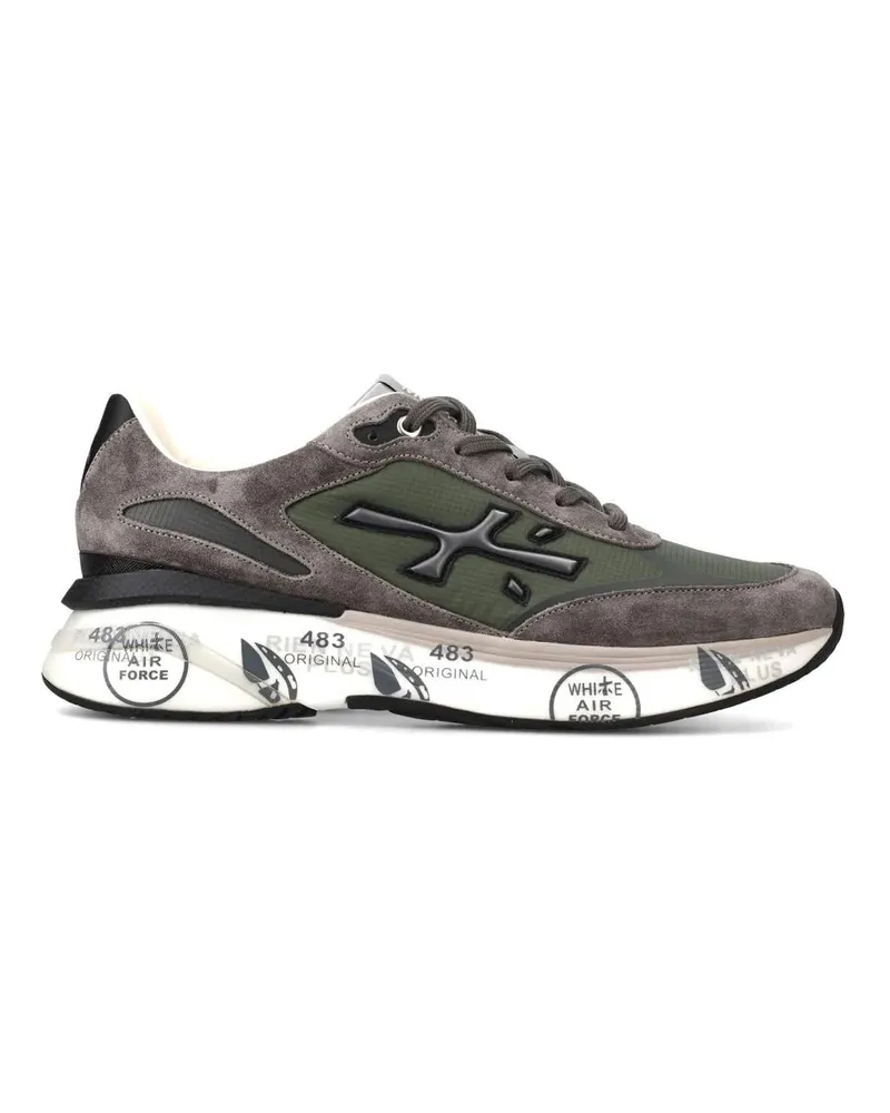 Premiata Low-Top Sneaker Moerun Sneakers In Gray Suede And Technical Fabric grün Grün