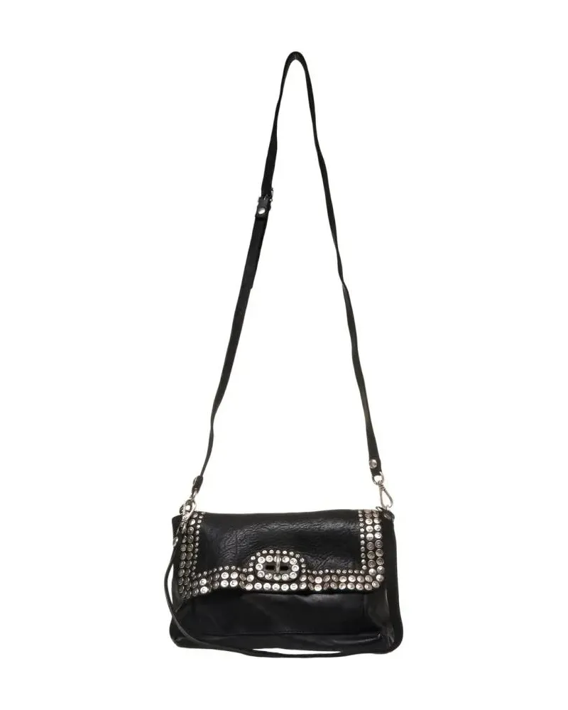 Campomaggi Hobo Bags Shoulder Bag With Studded Accents And Adjustable S schwarz Schwarz