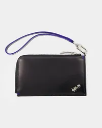 Adererror Portemonnaies 01 Trs Tag Wallet - Leather - Black Schwarz